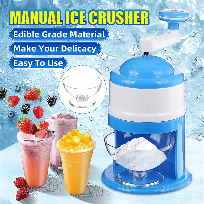 Cheap Hand Operated Shaved Ice Milk Shake Maker Household Small Hailstorm  Ice Maker Portable Kitchen Ice Blenders Tools