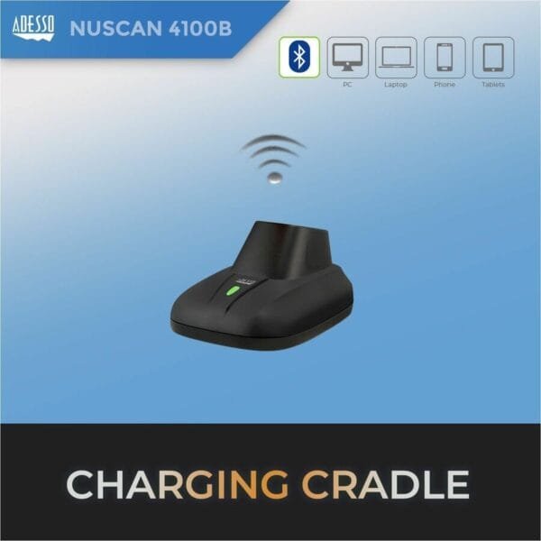 Adesso NuScan 4100B Bluetooth Antimicrobial Waterproof CCD Barcode Scanner - Image 3