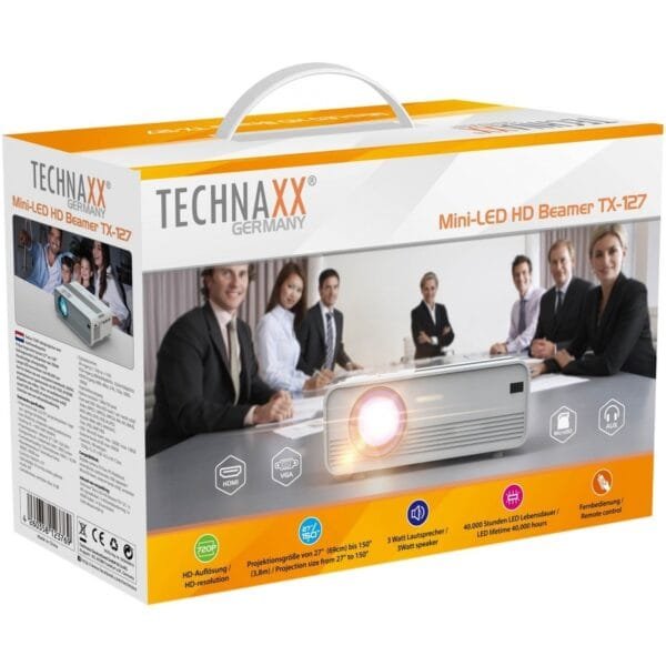 Technaxx TX-127 LCD Projector – High-Definition 720p LED Beamer with HDMI & USB - Image 4